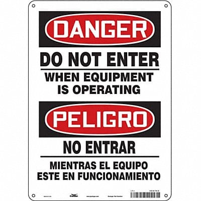 Safety Sign 14 inx10 in Polyethylene