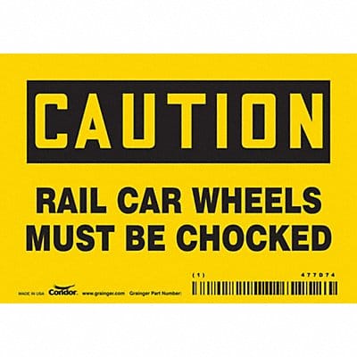 Safety Sign 3.5in x 5in Vinyl