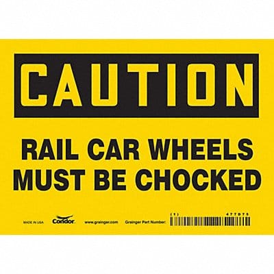 Safety Sign 5 in x 7 in Vinyl