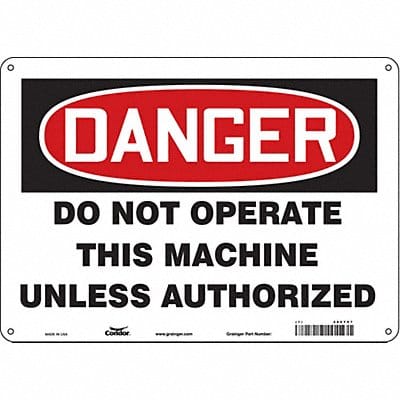 Safety Sign 10 in x 14 in Aluminum