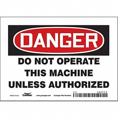 Safety Sign 5 inx7 in Vinyl