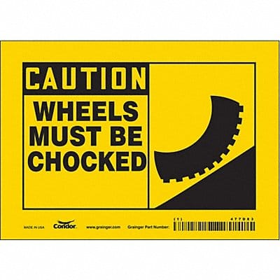 Safety Sign 5 in x 7 in Vinyl
