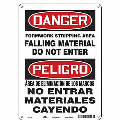 Safety Sign 14 in x 10 in Polyethylene