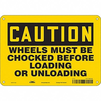 Safety Sign 7 in x 10 in Aluminum