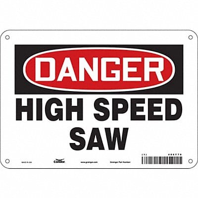 Safety Sign 7 in x 10 in Aluminum