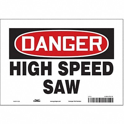 Safety Sign 7 inx10 in Vinyl