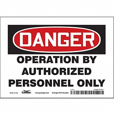 Safety Sign 5 in x 7 in Vinyl