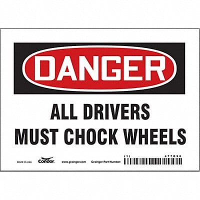 Safety Sign 5 in x 7 in Vinyl