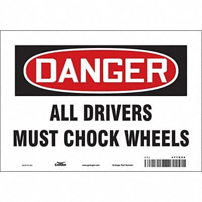 Safety Sign 7 in x 10 in Vinyl