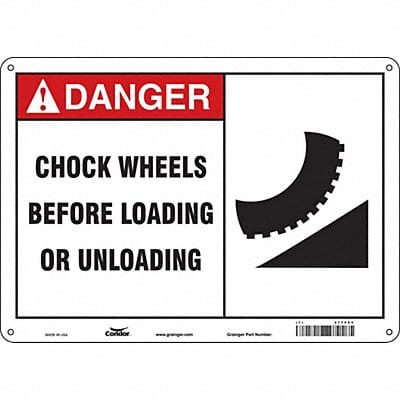 Safety Sign 10 in x 14 in Aluminum