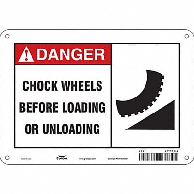 Safety Sign 7 in x 10 in Polyethylene