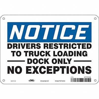 Safety Sign 7 in x 10 in Aluminum