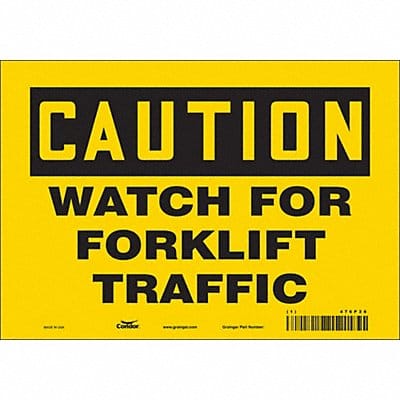 Safety Sign 7 in x 10 in Vinyl