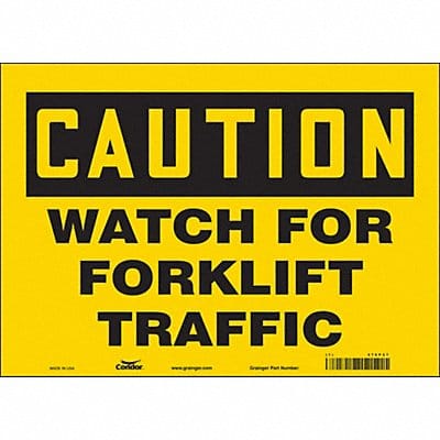 Safety Sign 10 inx14 in Vinyl