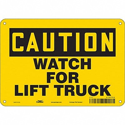 Safety Sign 7 in x 10 in Aluminum