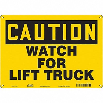 Safety Sign 10 inx14 in Polyethylene