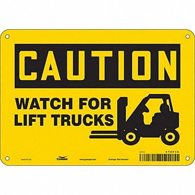 J6972 Safety Sign 7 in x 10 in Aluminum