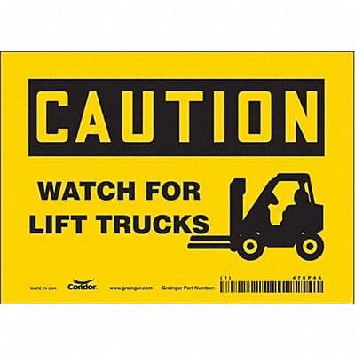 J6972 Safety Sign 5 inx7 in Vinyl