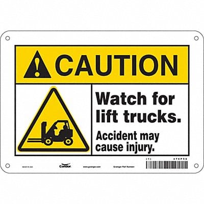 Safety Sign 7 in x 10 in Aluminum