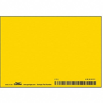 Safety Sign 3 1/2 inx5 in Polyethylene