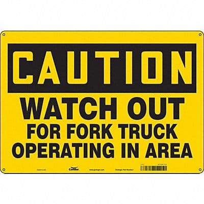 Safety Sign 14 inx20 in Polyethylene