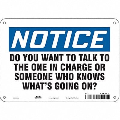 Safety Sign 7 in x 10 in Aluminum