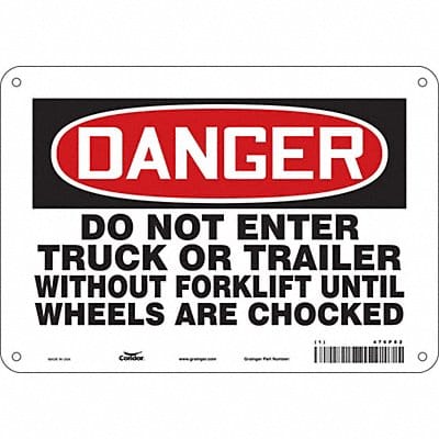 Safety Sign 7 in x 10 in Aluminum