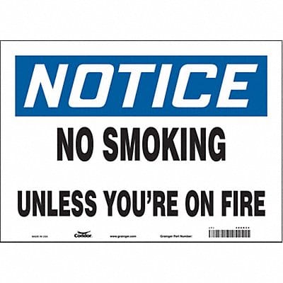 Safety Sign 10 in x 14 in Vinyl