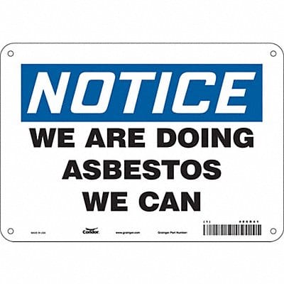 Safety Sign 7 in x 10 in Aluminum