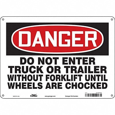 Safety Sign 10 inx14 in Polyethylene