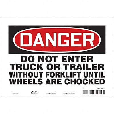 Safety Sign 7 in x 10 in Vinyl