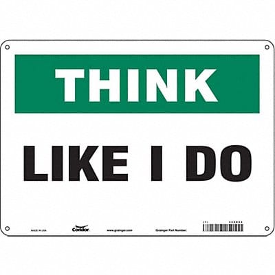 Safety Sign 10 in x 14 in Aluminum