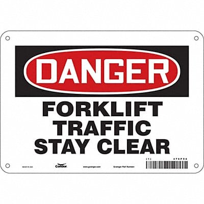 Safety Sign 7 in x 10 in Aluminum