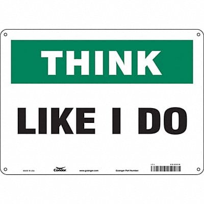 Safety Sign 10 in x 14 in Polyethylene