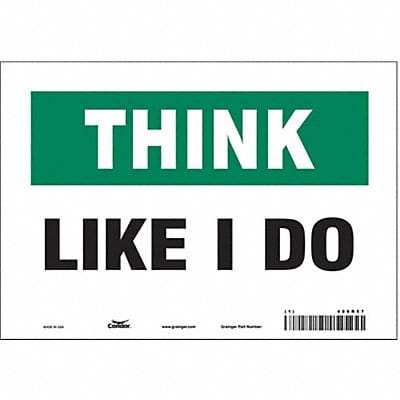 Safety Sign 7 in x 10 in Vinyl