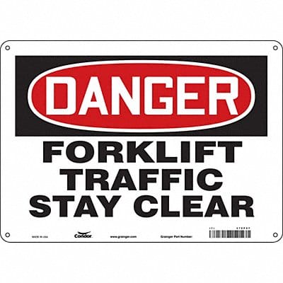 Safety Sign 10 in x 14 in Polyethylene