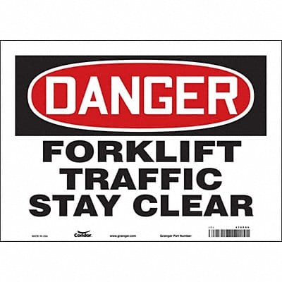 Safety Sign 10 in x 14 in Vinyl