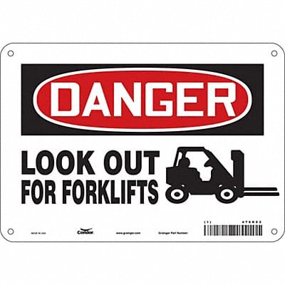 Safety Sign 7 inx10 in Polyethylene