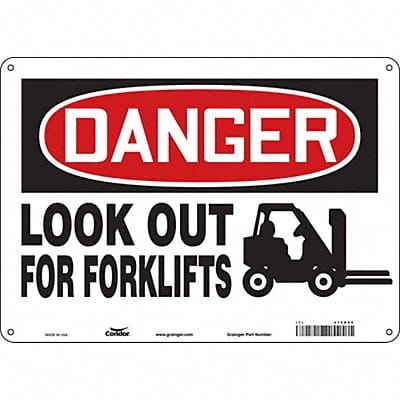 Safety Sign 10 inx14 in Polyethylene