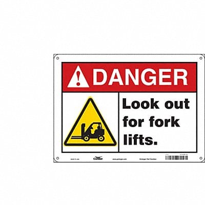 Safety Sign 10 in x 14 in Polyethylene