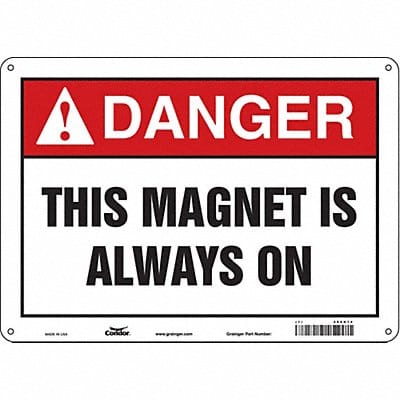 Safety Sign 10 in x 14 in Polyethylene