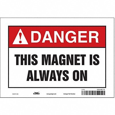Safety Sign 7 inx10 in Vinyl