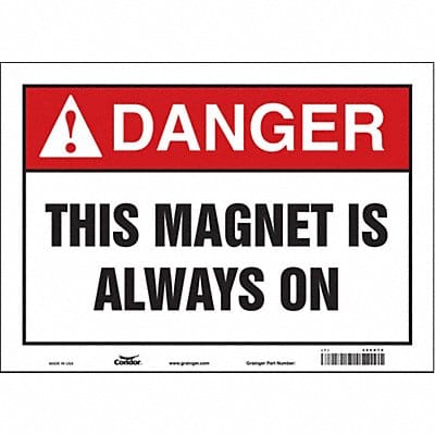 Safety Sign 10 inx14 in Vinyl