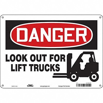 Safety Sign 10 inx14 in Polyethylene