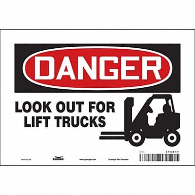 Safety Sign 7 inx10 in Vinyl