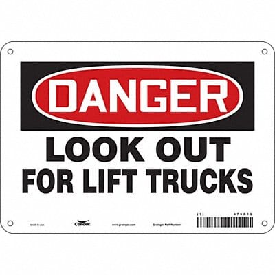 Safety Sign 7 in x 10 in Aluminum