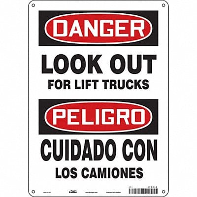Safety Sign 14 inx10 in Polyethylene