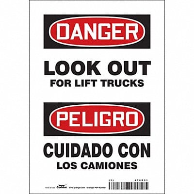 Safety Sign 10 in x 7 in Vinyl