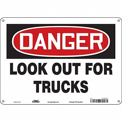 Safety Sign 10 in x 14 in Aluminum