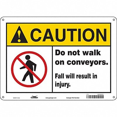 Safety Sign 10 inx14 in Aluminum
